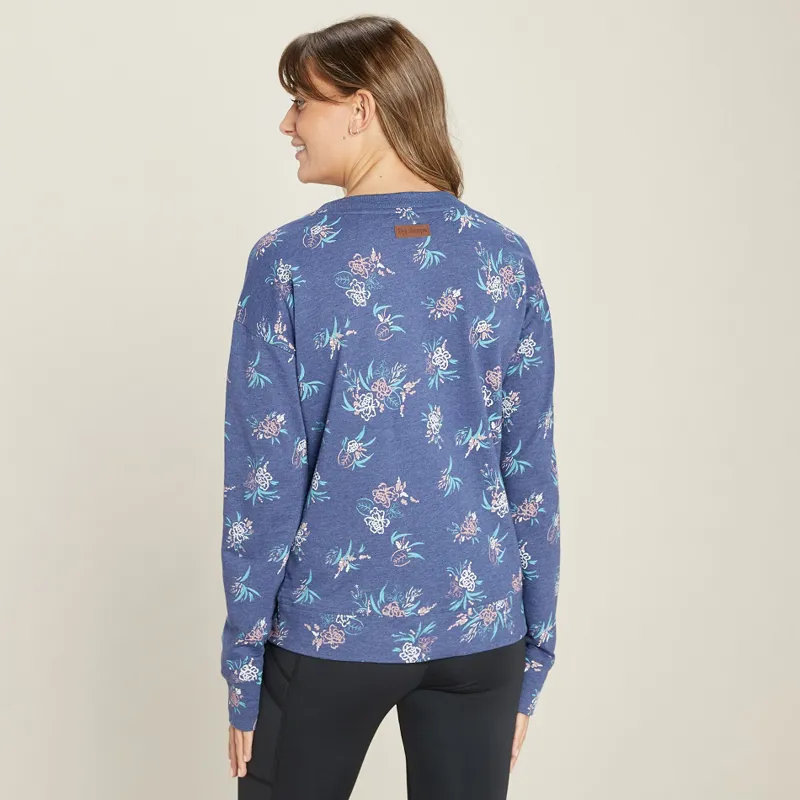 Sherpa Womens Gita Pullover Neelo Blue Floral-2